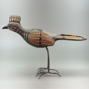 Vintage Jon Stuart Anderson 2002 
FIMO Polymer Clay Roadrunner Sculpture
